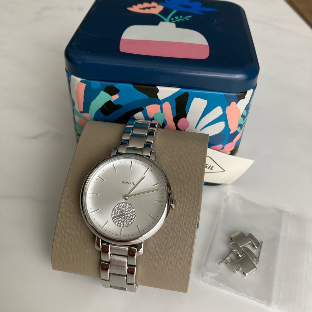 Fossil Jacqueline silver watch ES4437